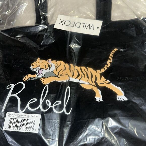 Wild Fox Rebel Black Tiger Tote NWT - Picture 3 of 3